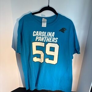 Carolina Panthers #59 Teal Graphic Tee